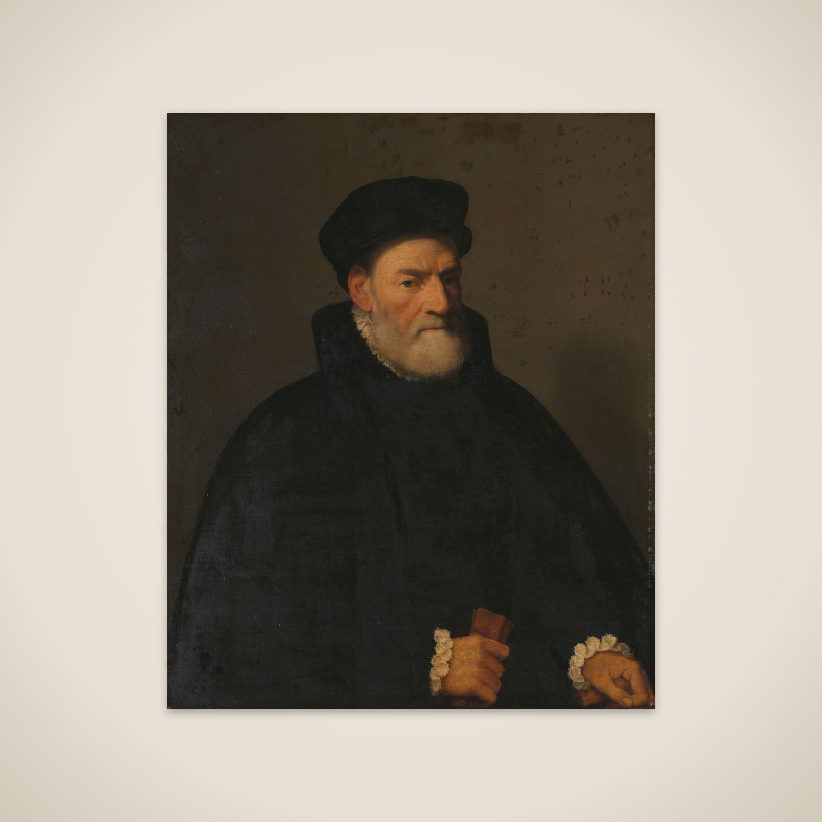 Portrait of an Old Man, probably Vercellino Olivazzi, Senator from Bergamo unframed print