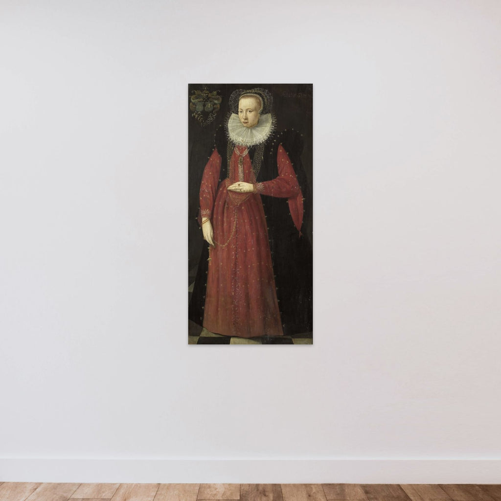 Portrait of Doedt van Holdinga (1570-1646) unframed — shown to scale