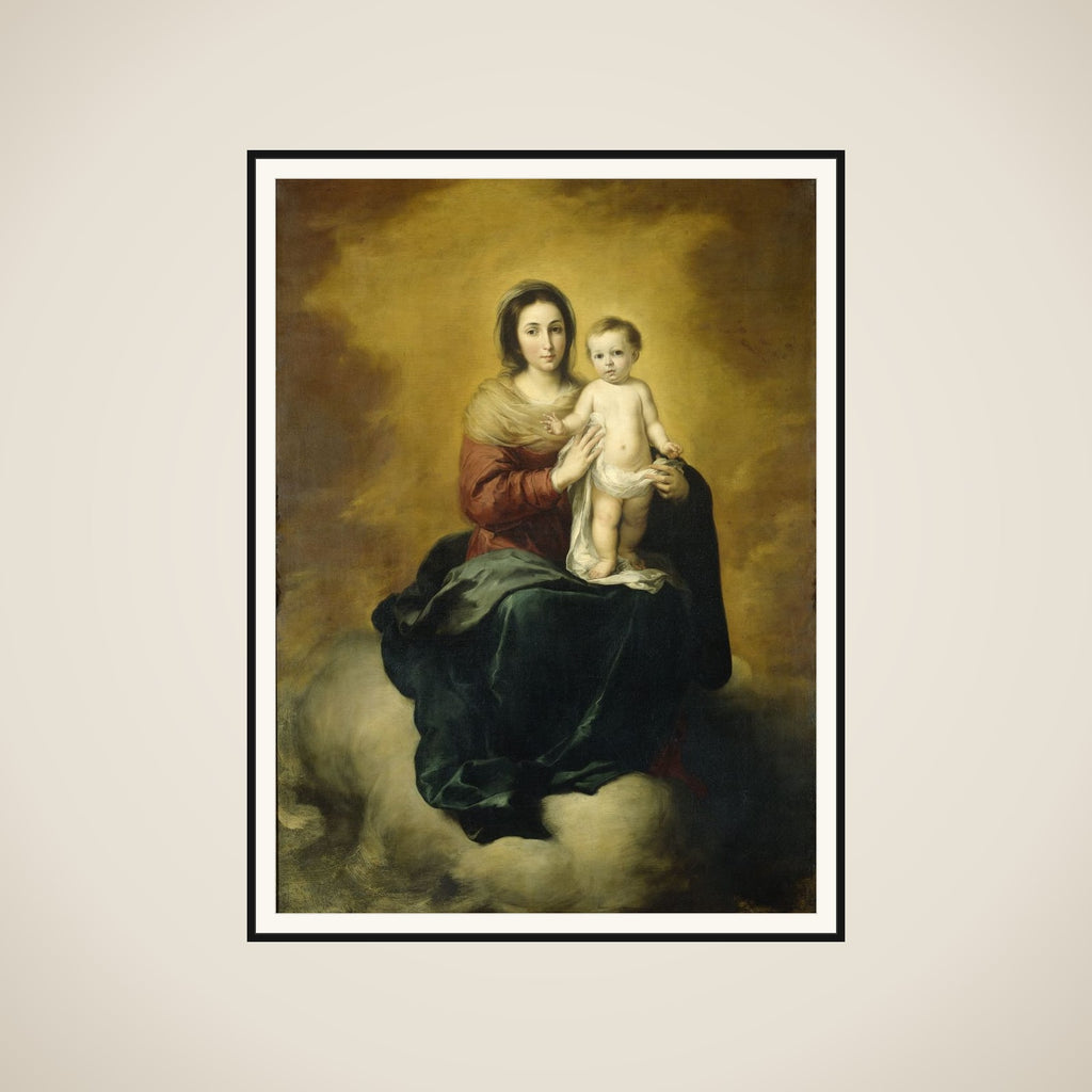Virgin and Child framed