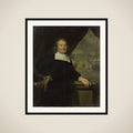 Portrait of a captain or ship-owner framed