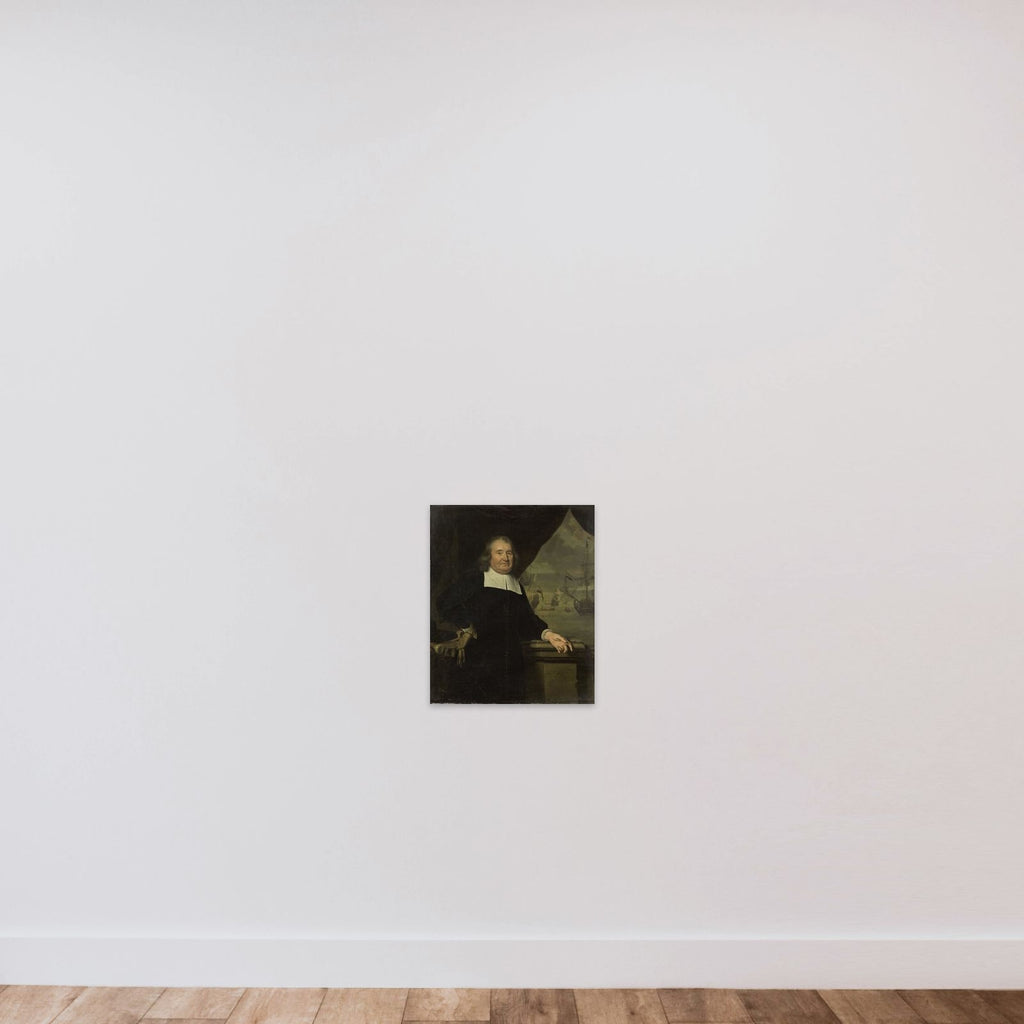 Portrait of a captain or ship-owner unframed — shown to scale