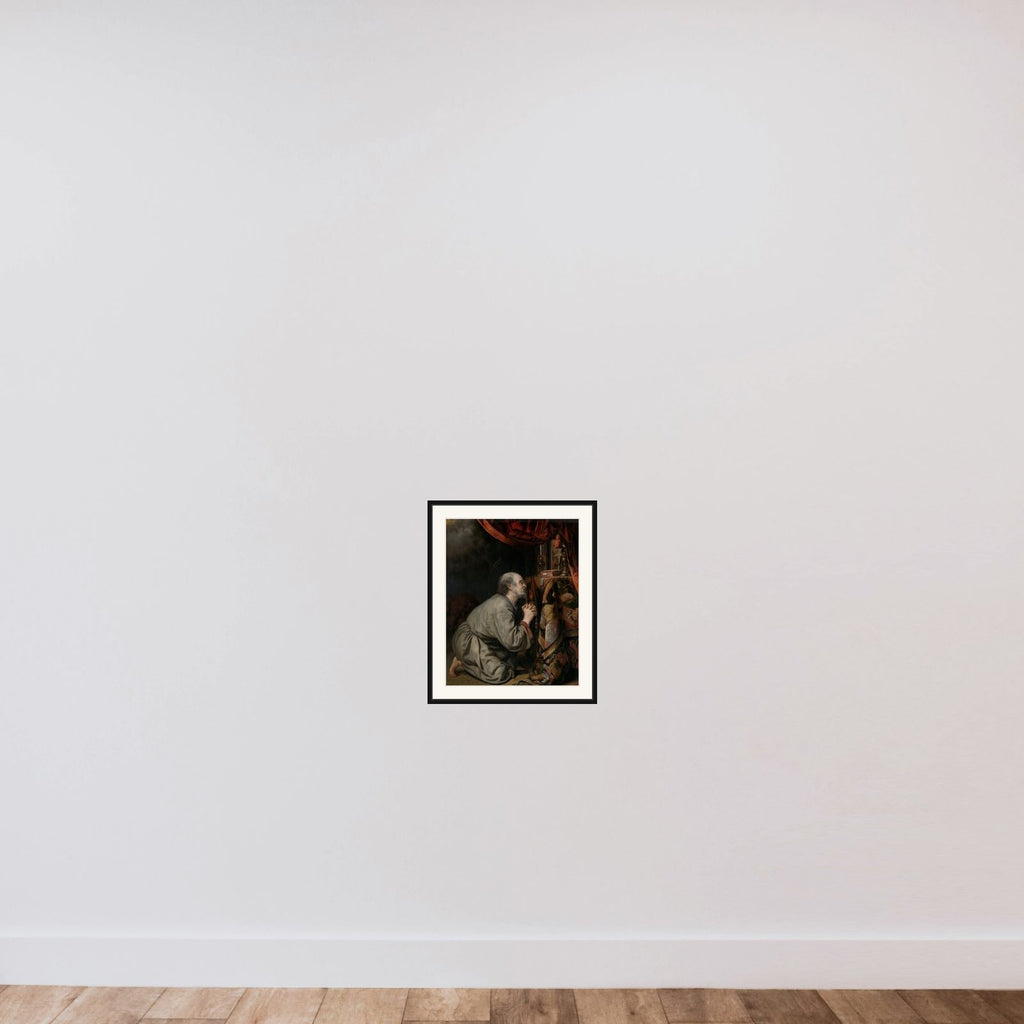 St. Jerome framed — shown to scale