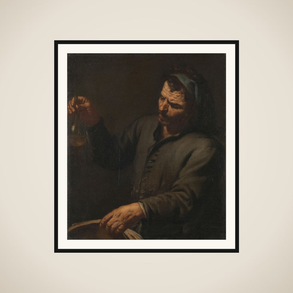 Man with Urine Bottle in his Hand framed