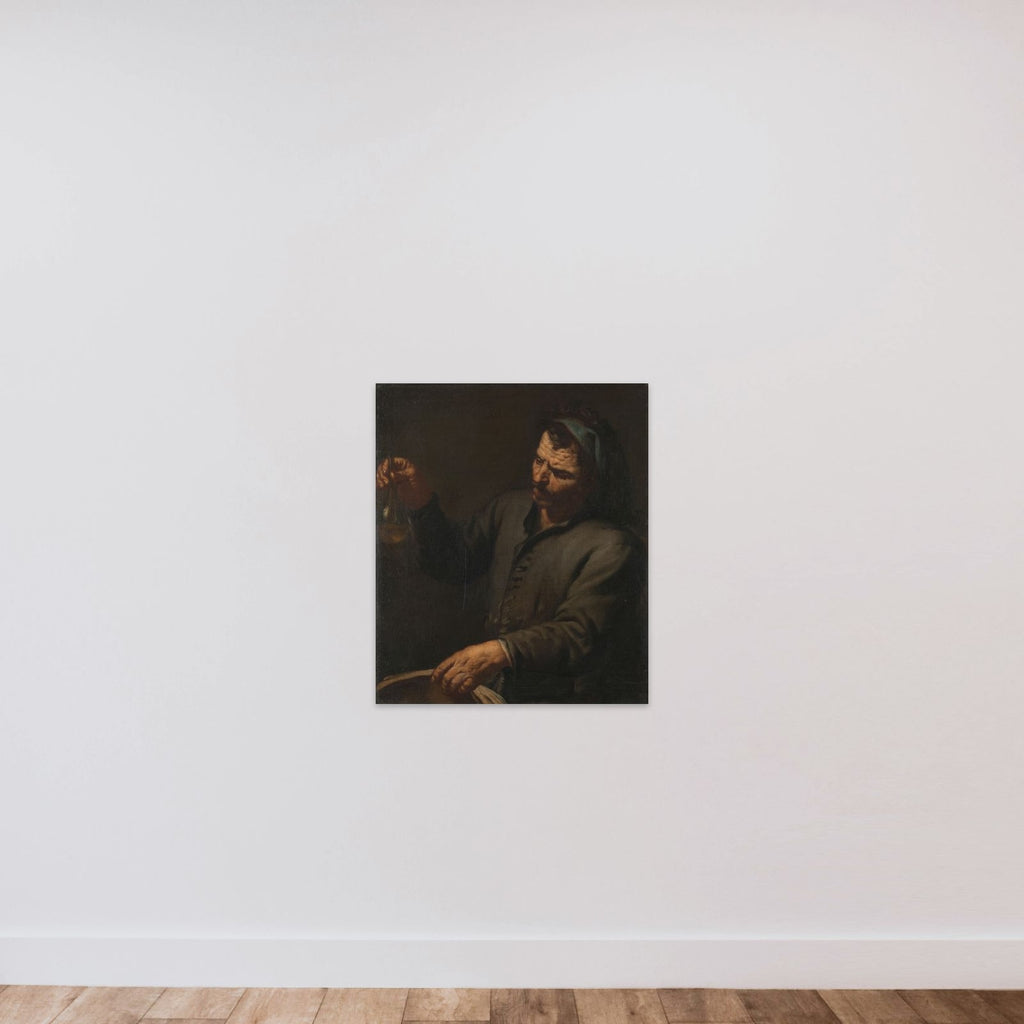 Man with Urine Bottle in his Hand unframed — shown to scale