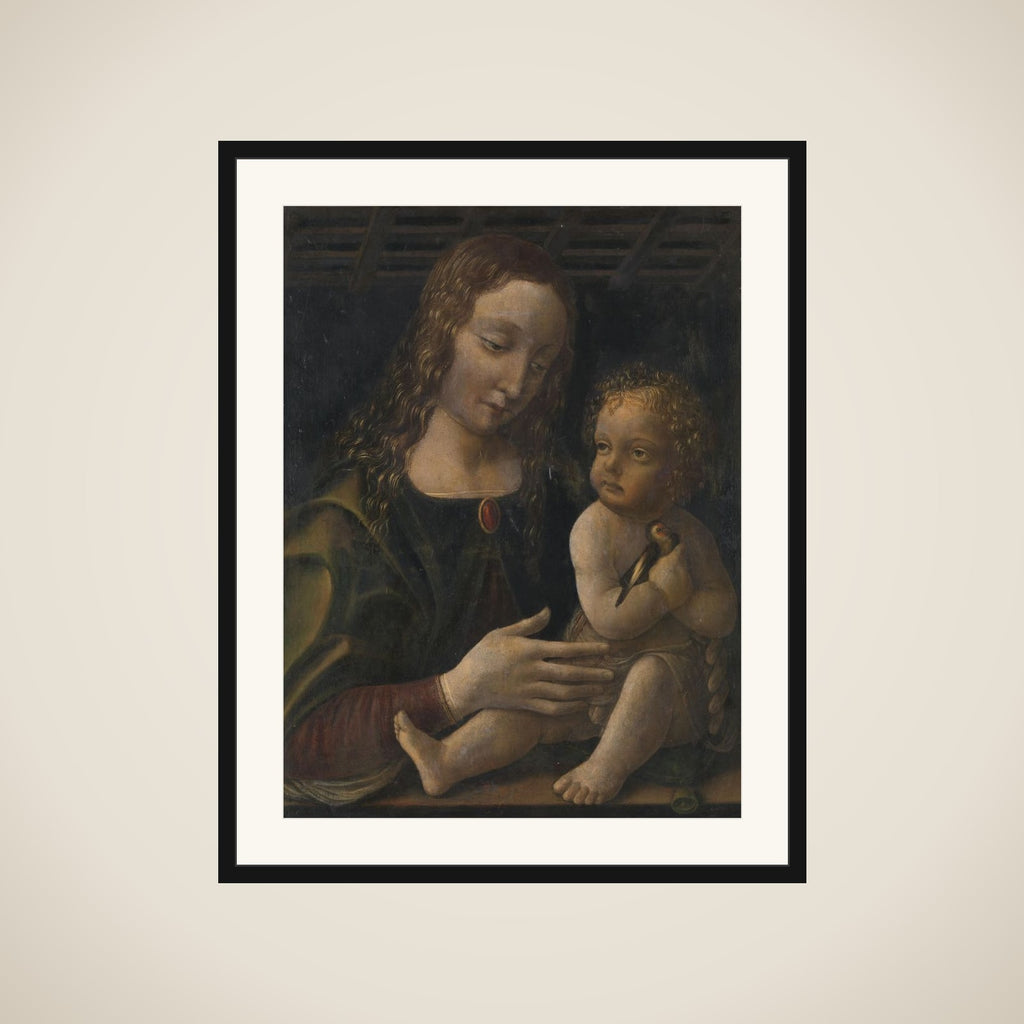 Virgin and Child framed