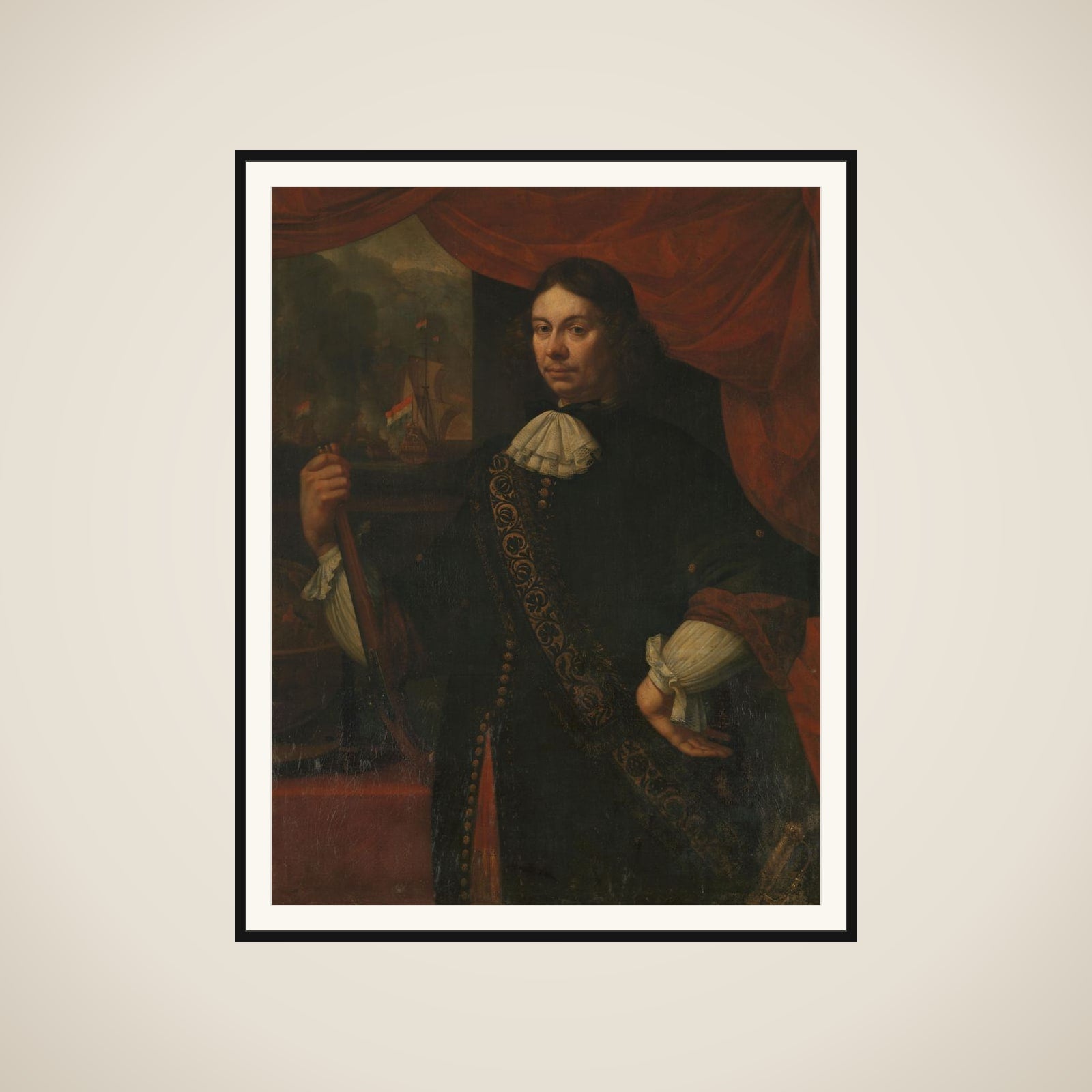 Portrait of Cornelis Jacobsz de Boer, Captain in the Navy framed