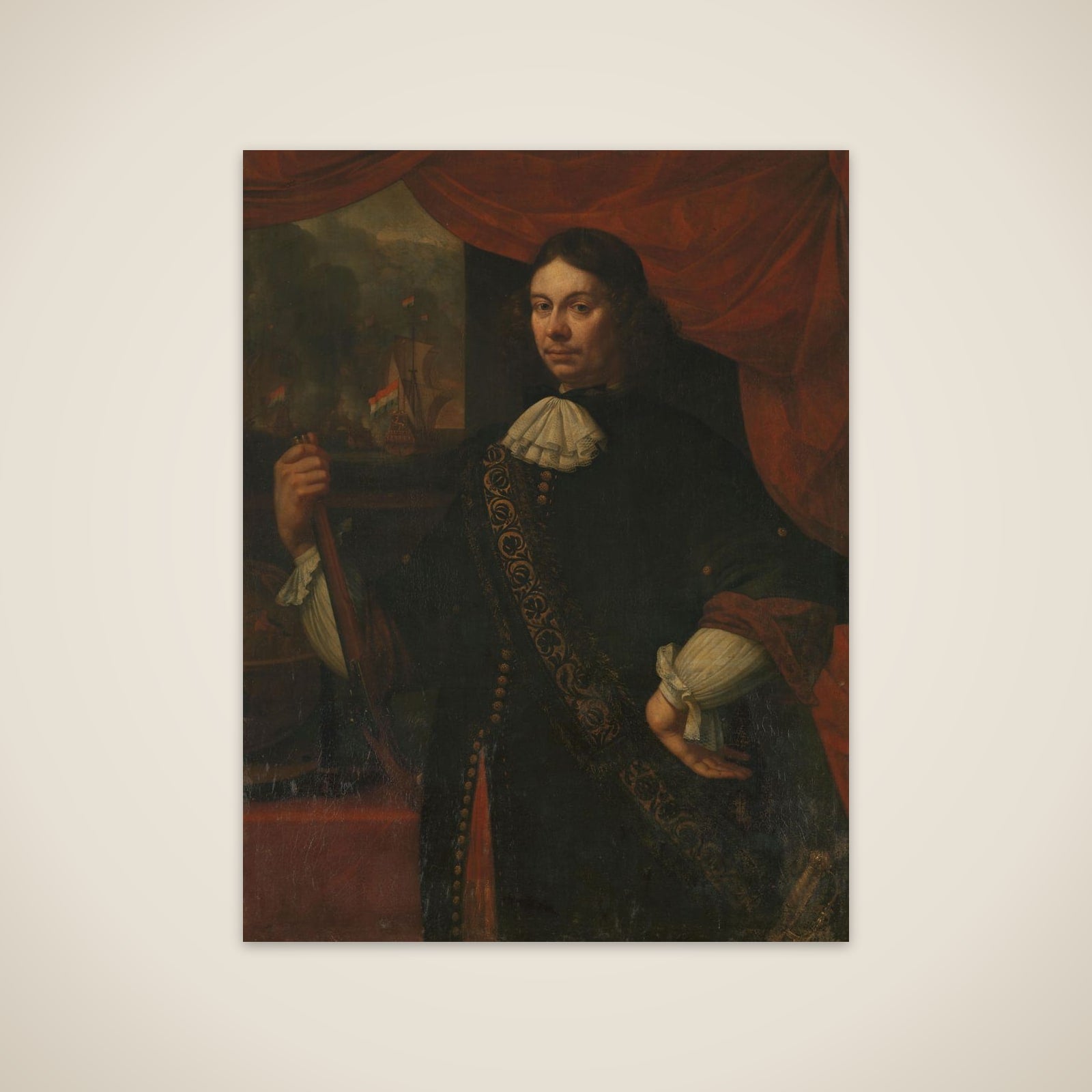 Portrait of Cornelis Jacobsz de Boer, Captain in the Navy unframed print