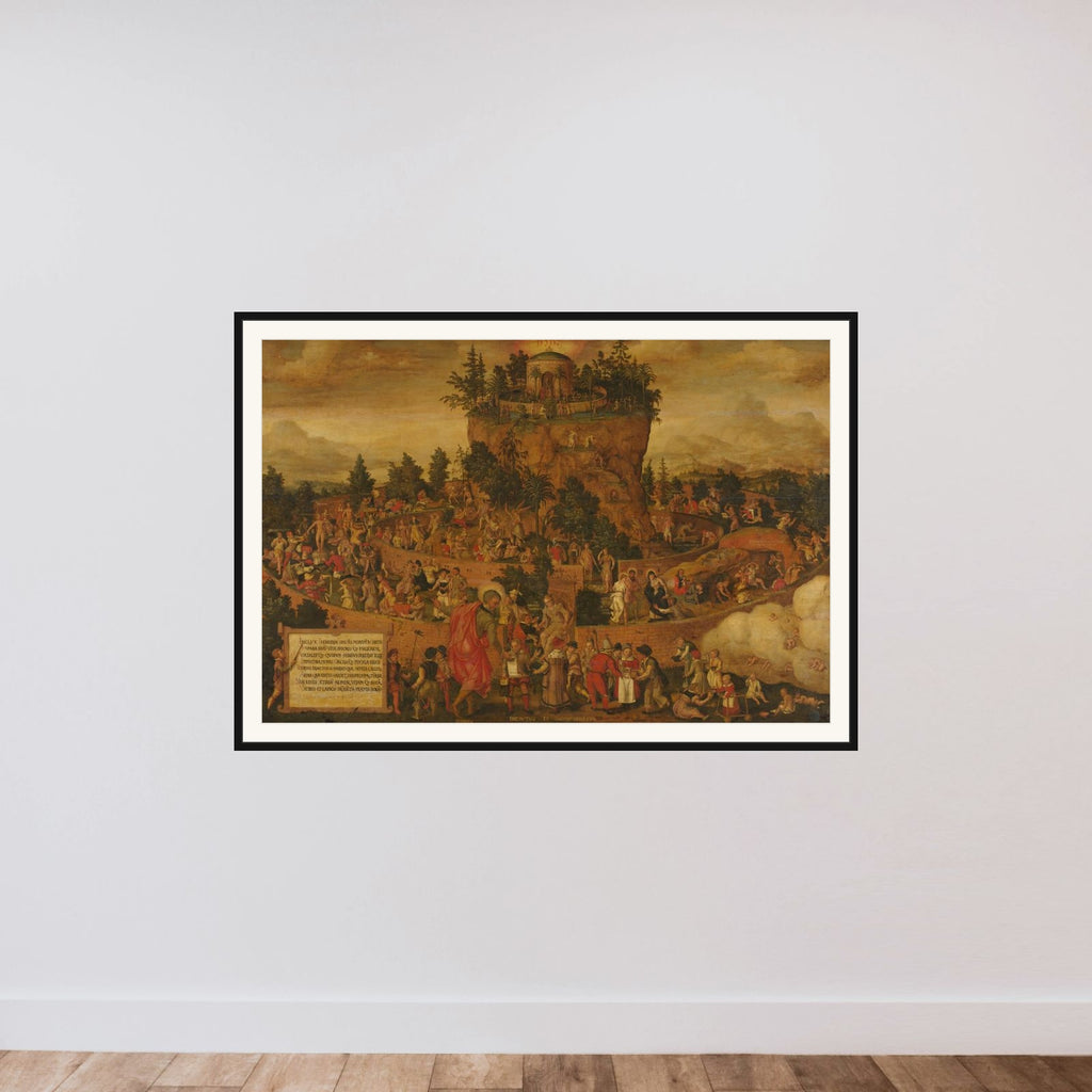 Tabula Cebetis (The Tabula of Cebes or The Journey of Human Life) framed — shown to scale