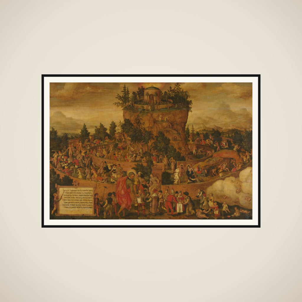 Tabula Cebetis (The Tabula of Cebes or The Journey of Human Life) framed