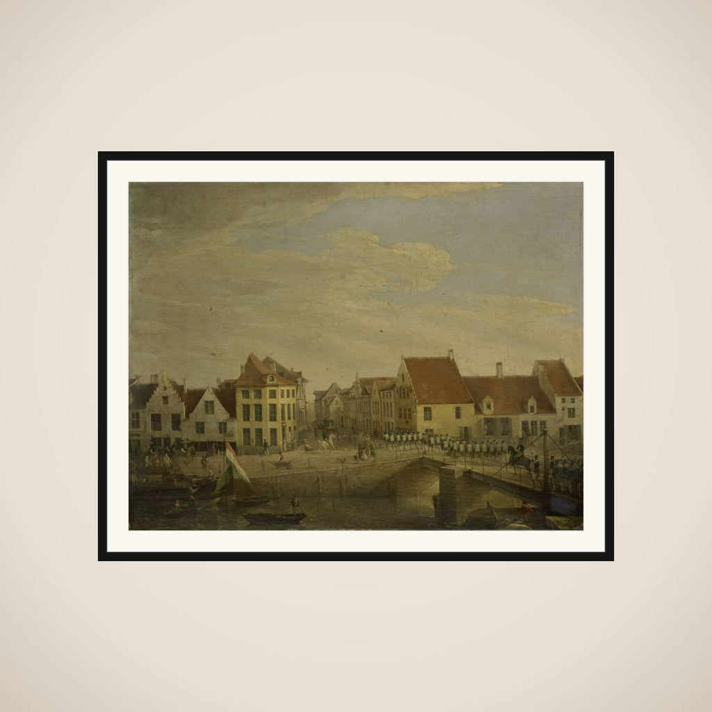 Dutch Troops passing through the Fortress of Dendermonde framed