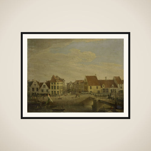 Dutch Troops passing through the Fortress of Dendermonde framed