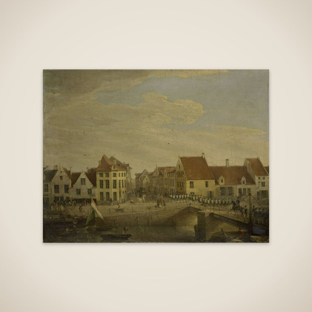 Dutch Troops passing through the Fortress of Dendermonde unframed print