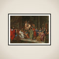 The Induction of a New Member into the Band of Northern Painters in Rome framed