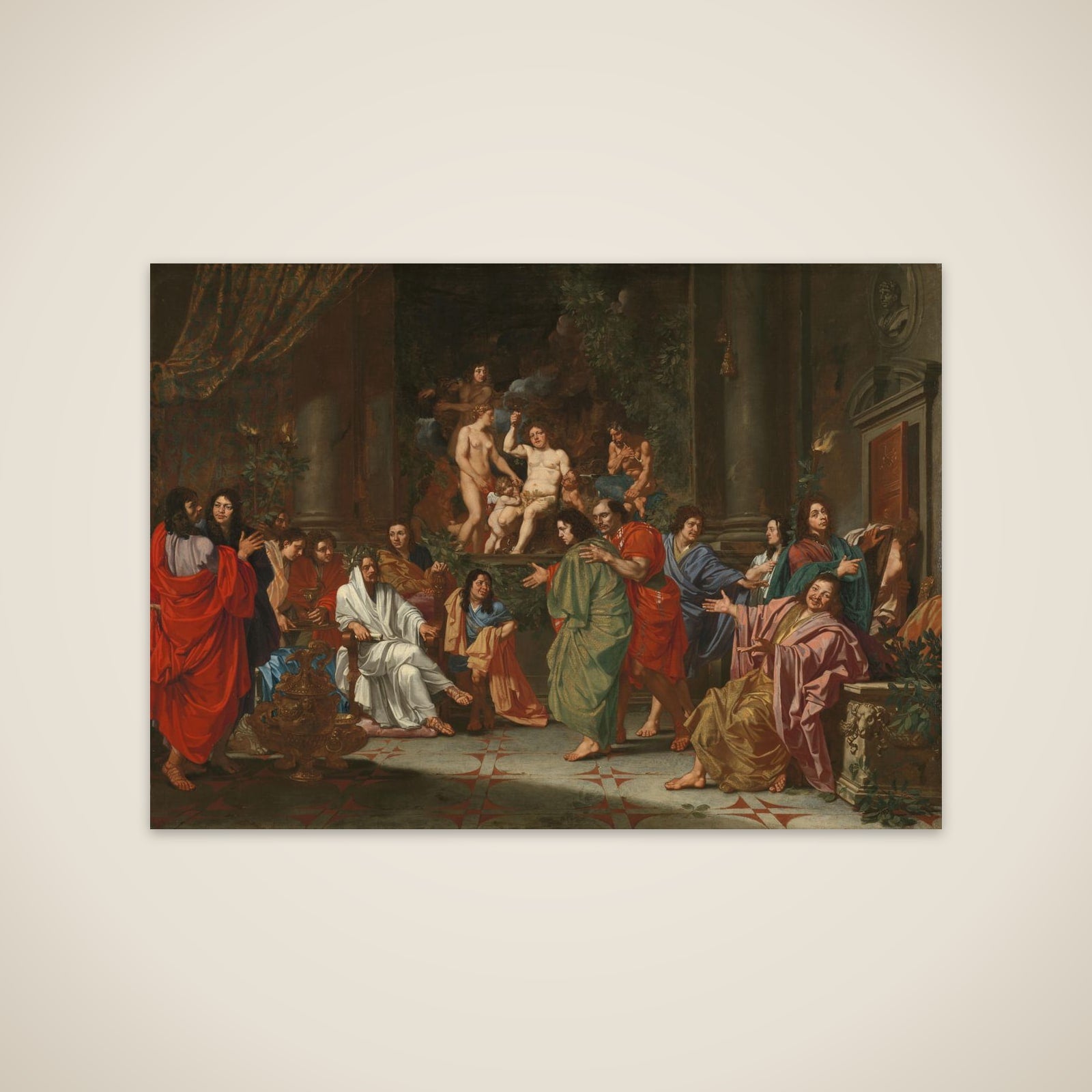 The Induction of a New Member into the Band of Northern Painters in Rome unframed print