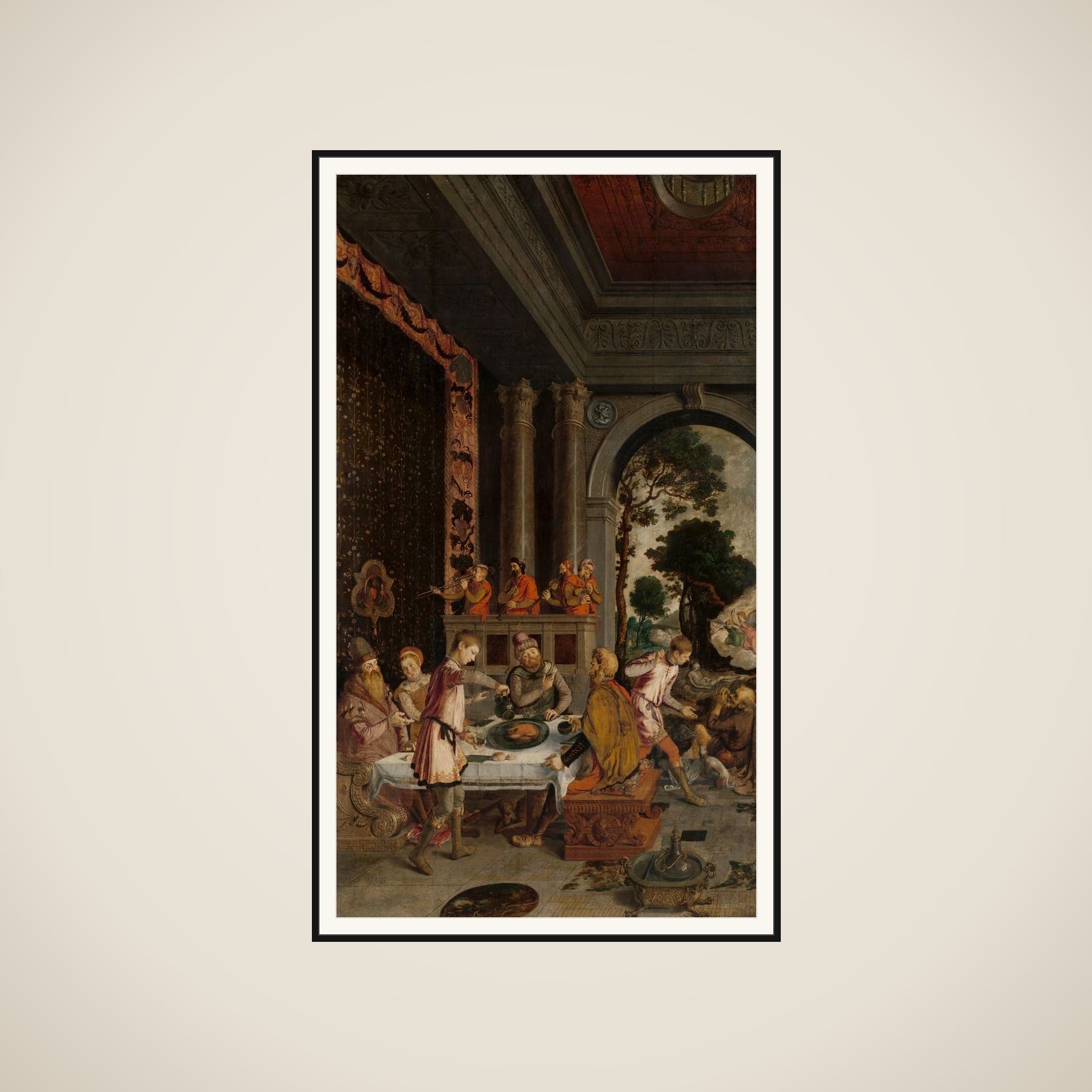 Parable of the Rich Man and Poor Lazarus framed