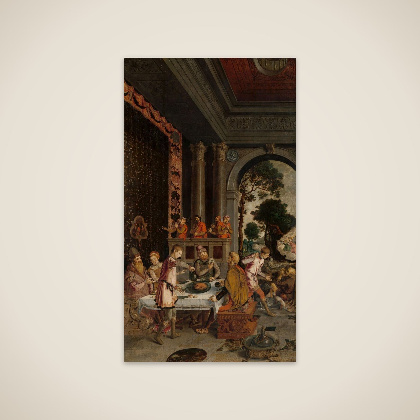 Parable of the Rich Man and Poor Lazarus unframed print