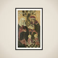 The Family of Zebedee / Angel Gabriel from an Annunciation (remnants on the verso) framed