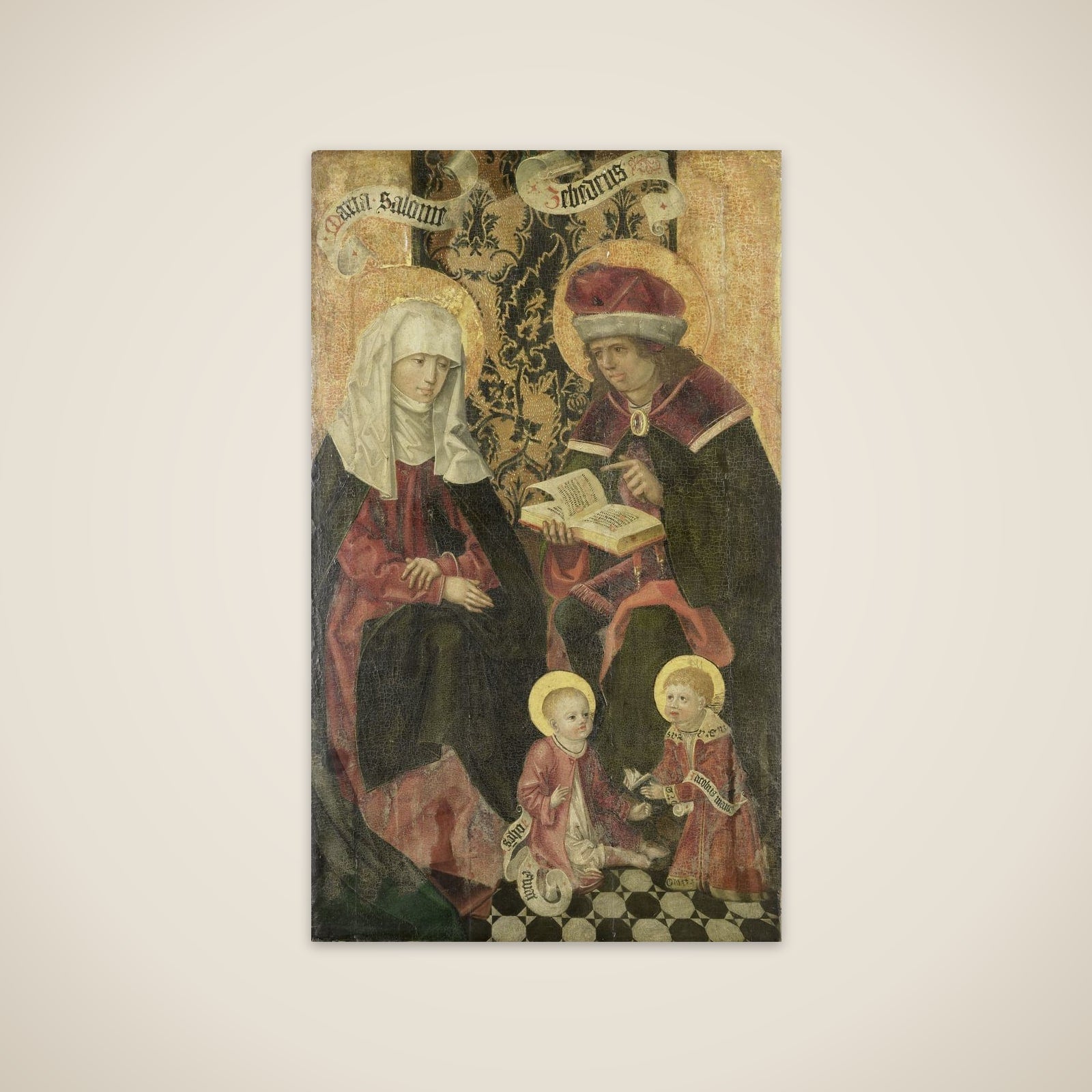 The Family of Zebedee / Angel Gabriel from an Annunciation (remnants on the verso) unframed print