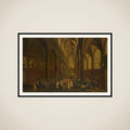 The Interior of the Dominican Church, Antwerp, Looking East, with the Procession of the Holy Sacrament framed