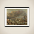Winter Landscape with Church and Farmhouses framed