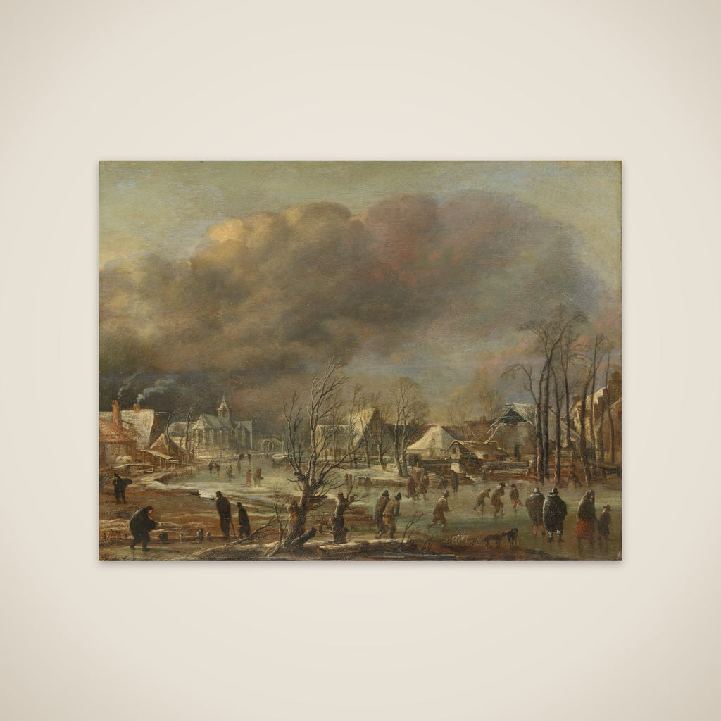 Winter Landscape with Church and Farmhouses unframed print