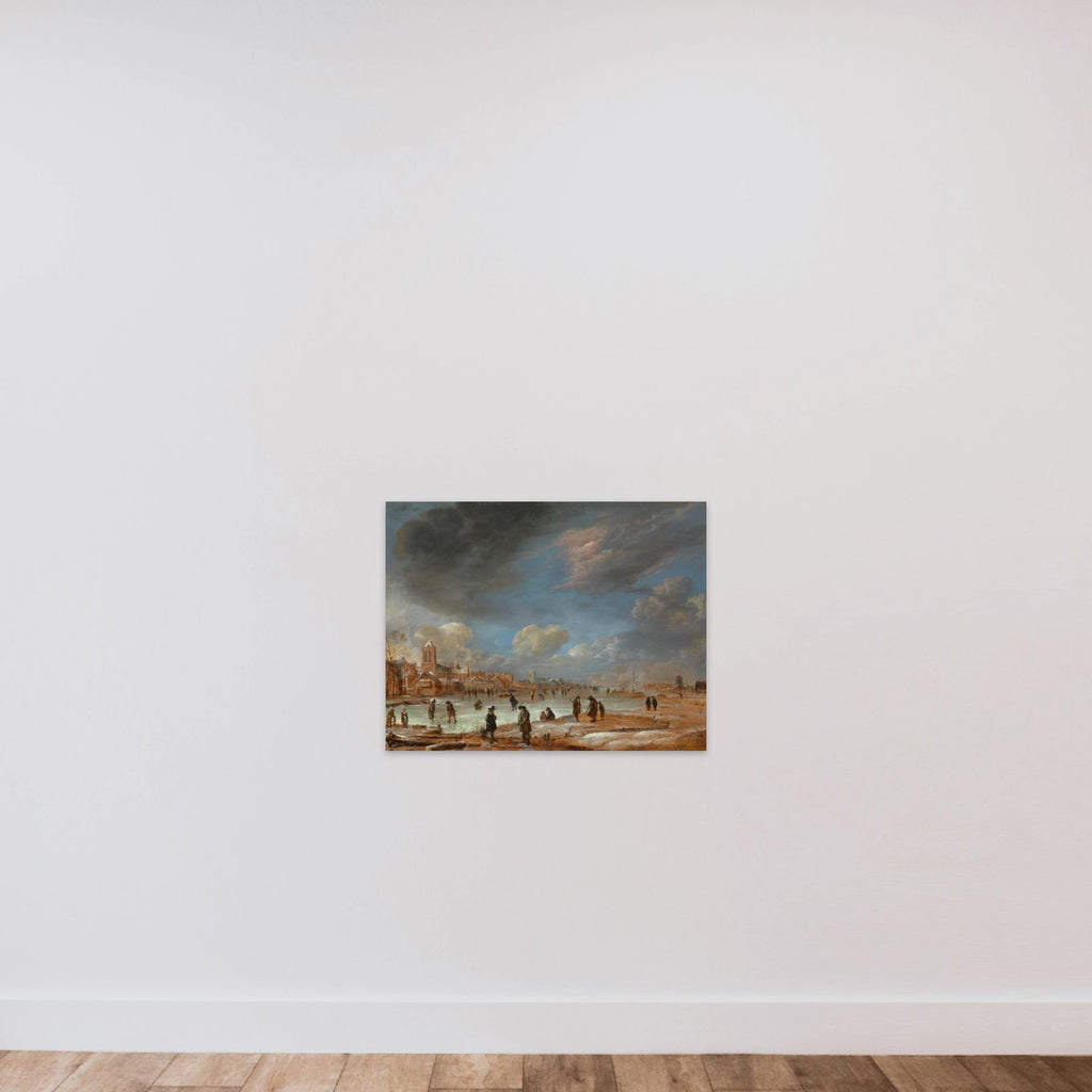 Winter Landscape near a Town with Kolf Players unframed — shown to scale