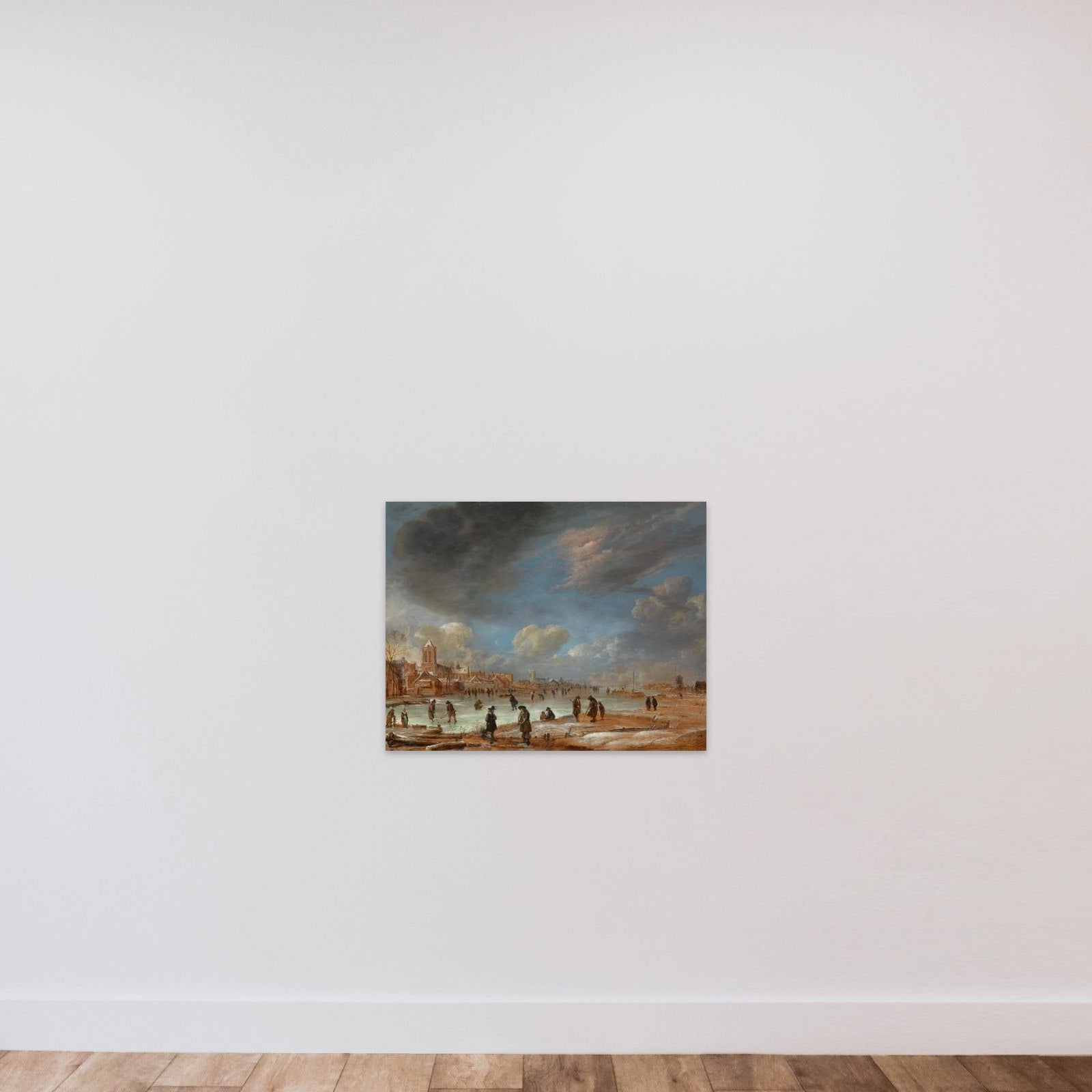 Winter Landscape near a Town with Kolf Players unframed — shown to scale