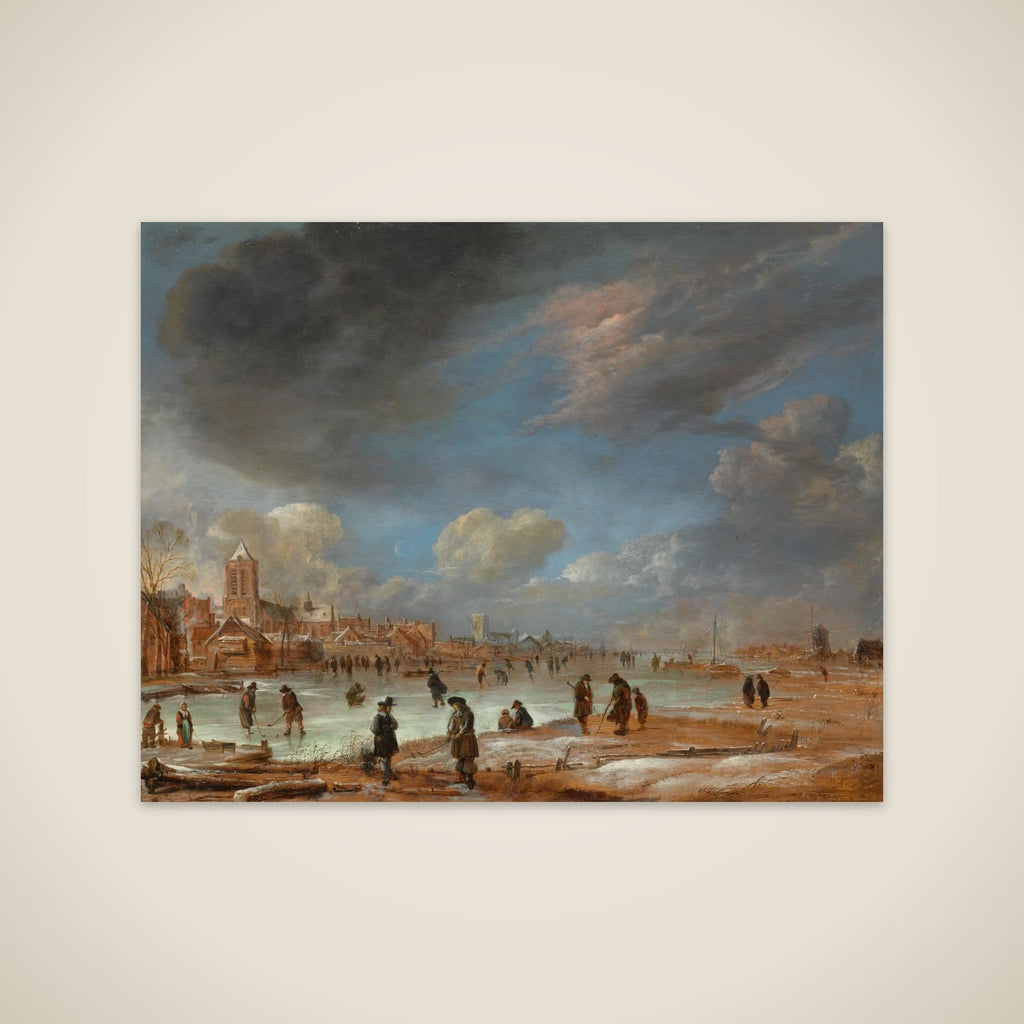 Winter Landscape near a Town with Kolf Players unframed print