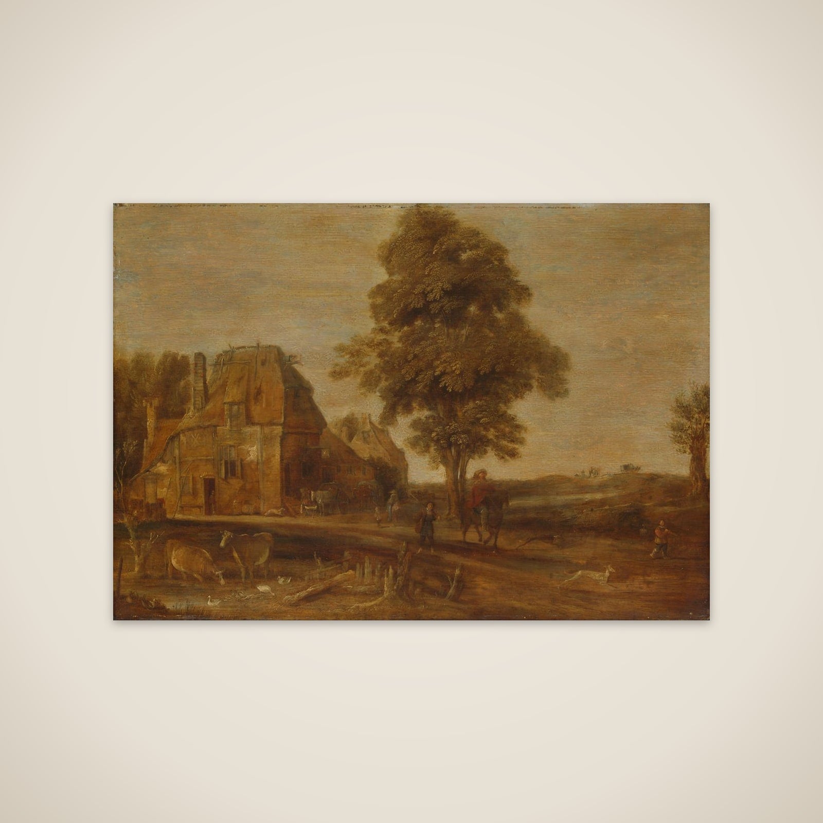 Landscape with an Inn unframed print