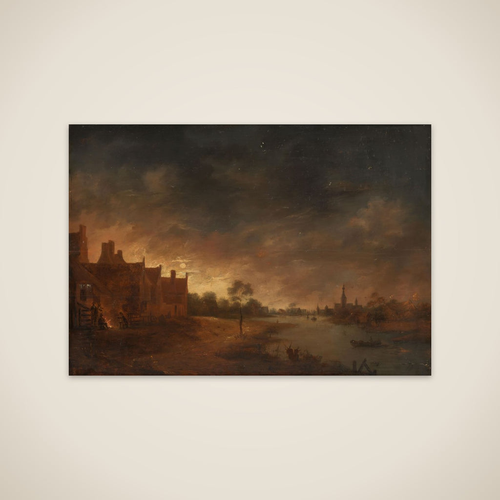 River View by Moonlight unframed print