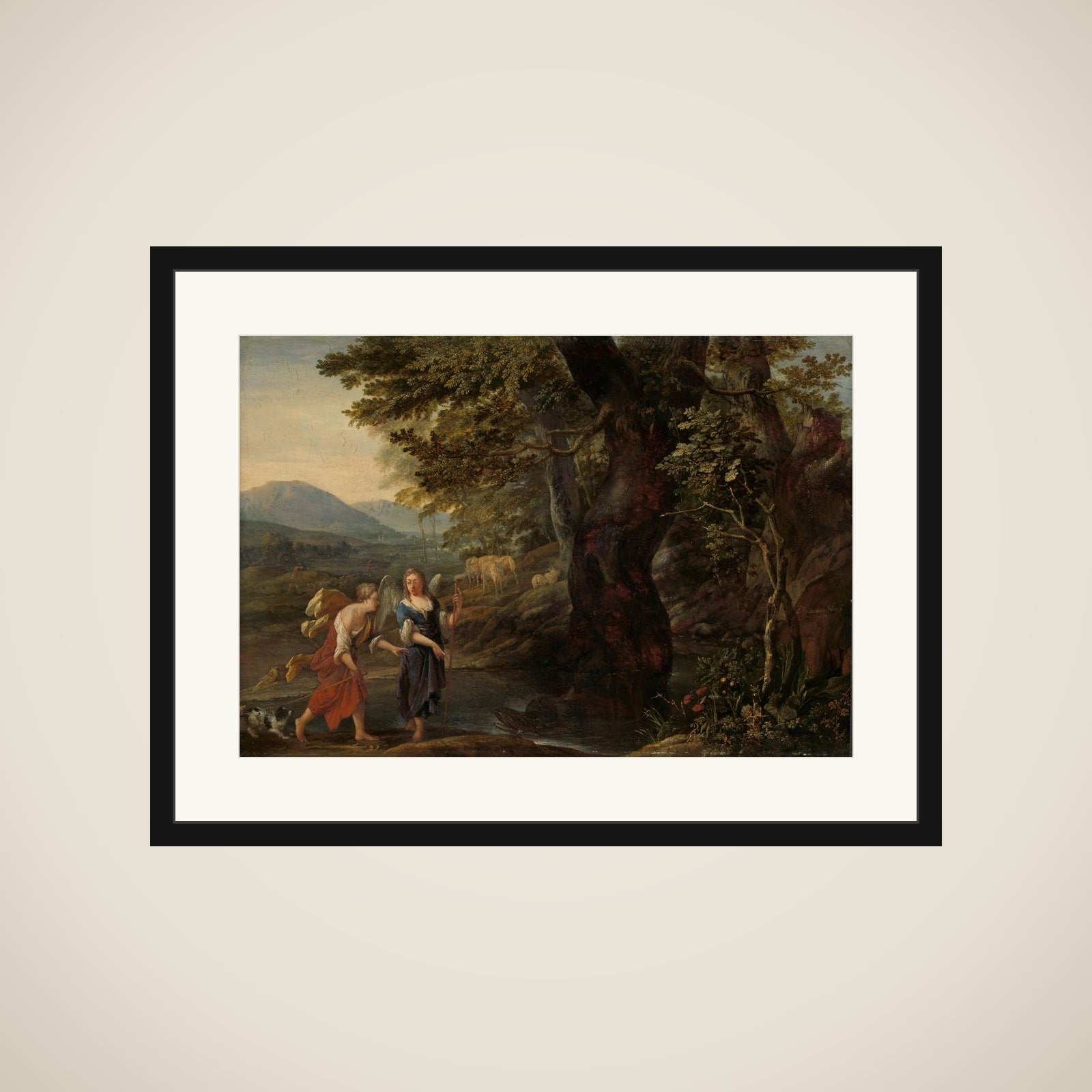 Tobias and the angel framed