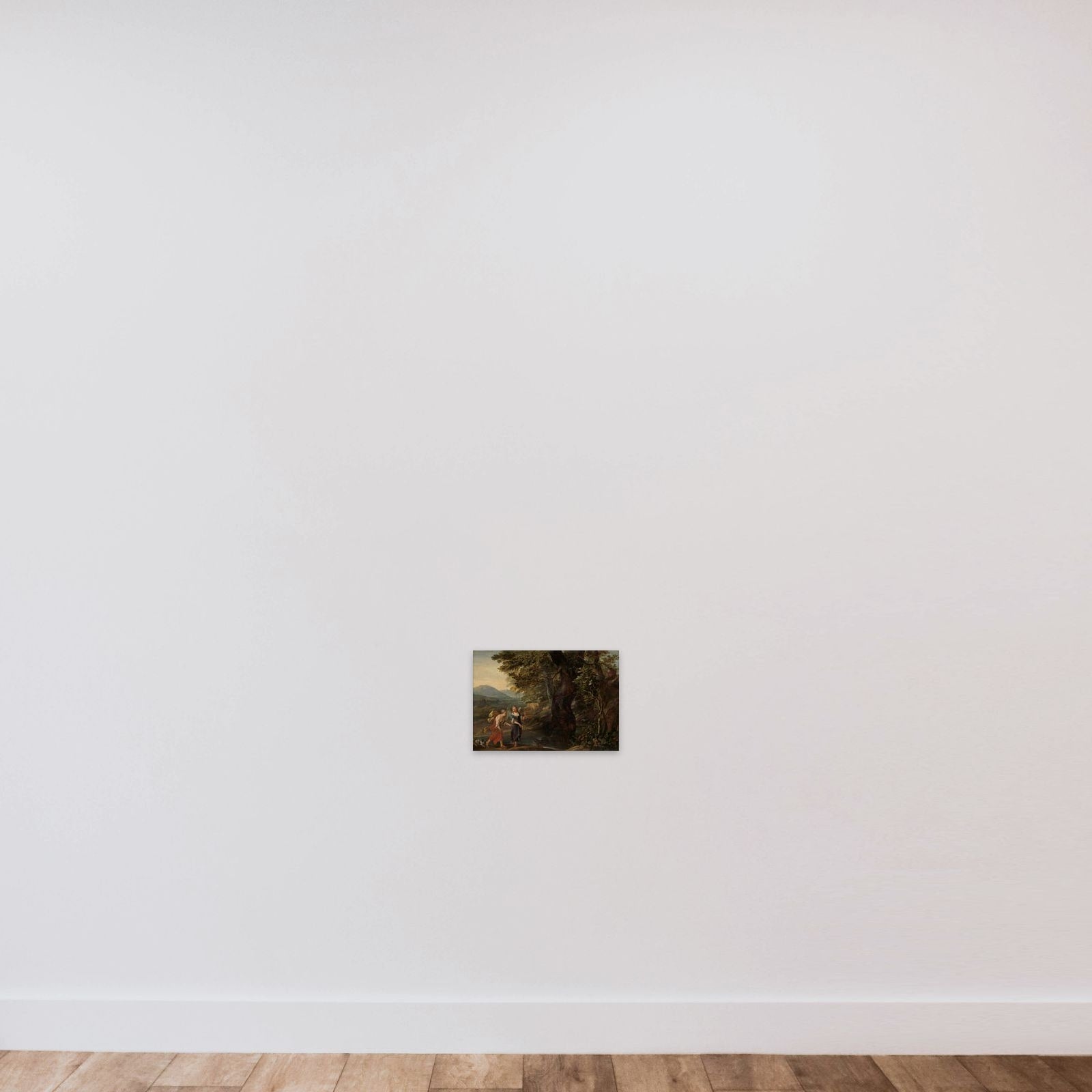 Tobias and the angel unframed — shown to scale