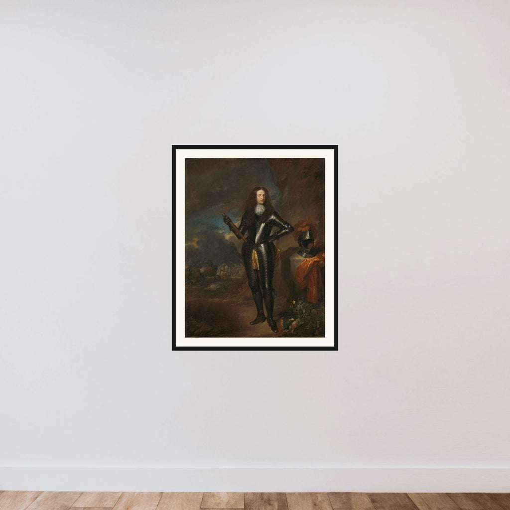William III (1650-1702), Prince of Orange and since 1689, King of England framed — shown to scale