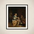 Interior with a Mother Combing Her Child’s Hair, Known as ‘Maternal Care’ framed