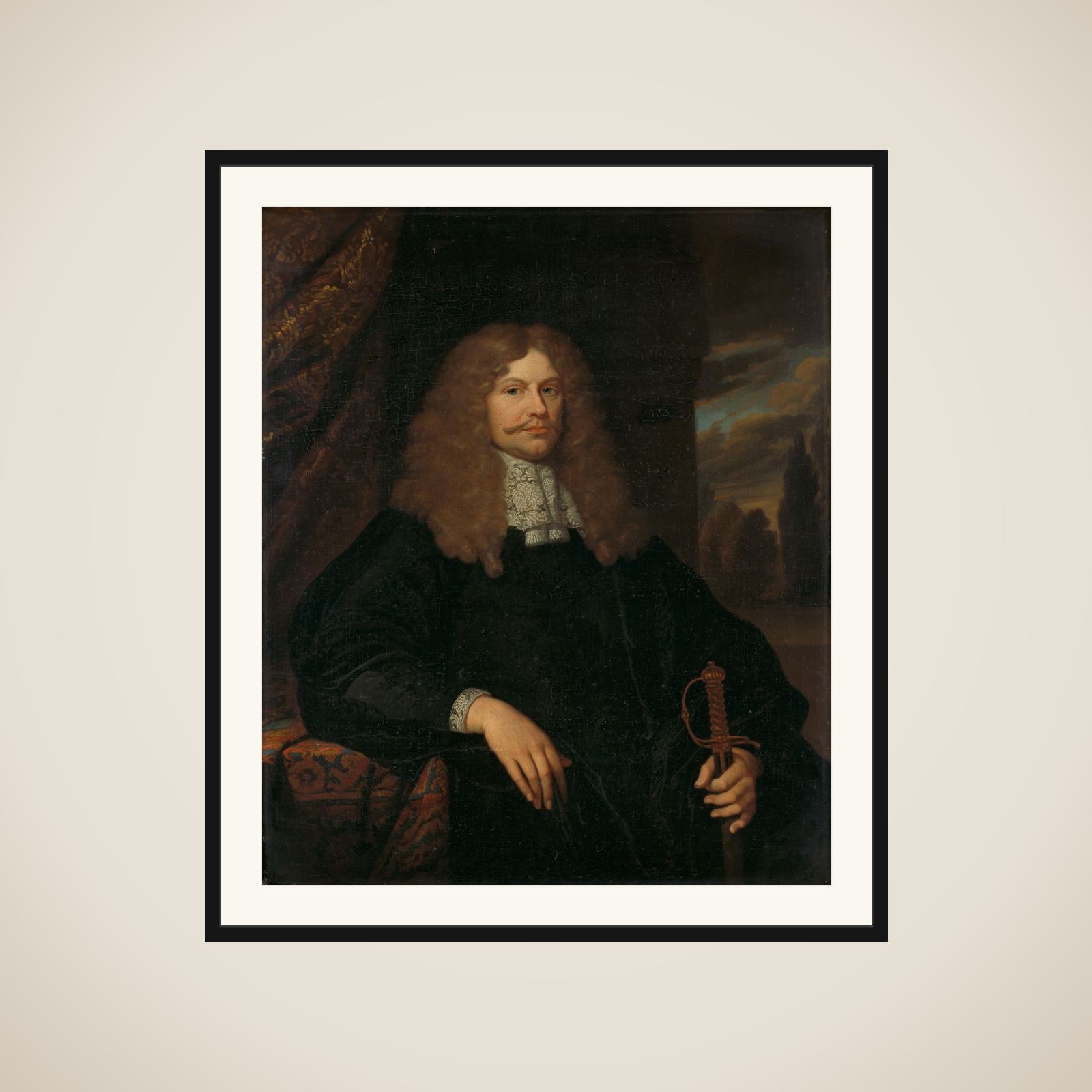 Portrait of Cornelis Backer (1633-81), councillor, alderman, and colonel of the Amsterdam militia framed