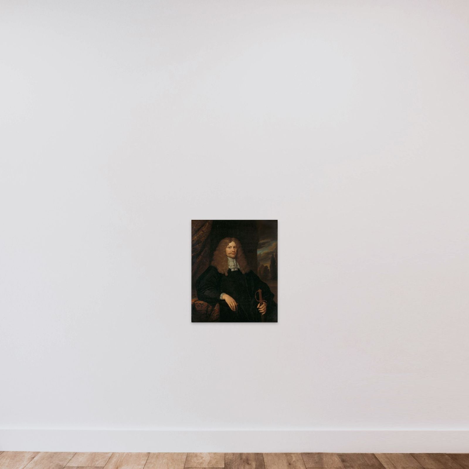 Portrait of Cornelis Backer (1633-81), councillor, alderman, and colonel of the Amsterdam militia unframed — shown to scale