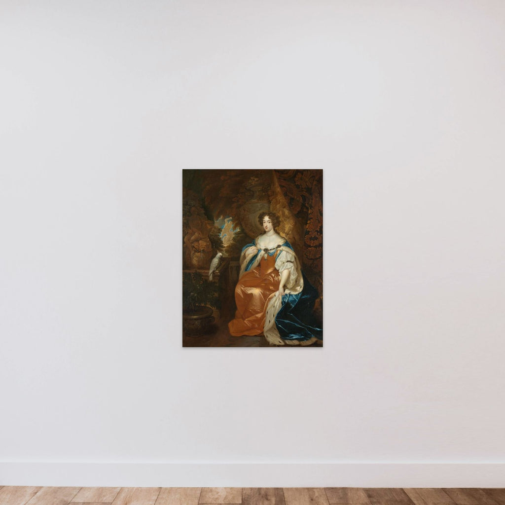 Portrait of Mary Stuart (1662-95), Wife of Prince William III unframed — shown to scale