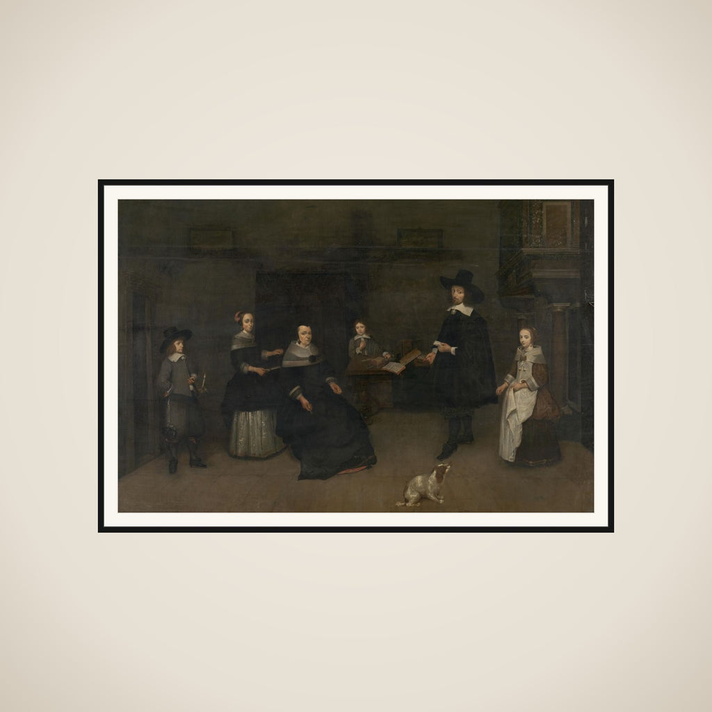 Family scene framed