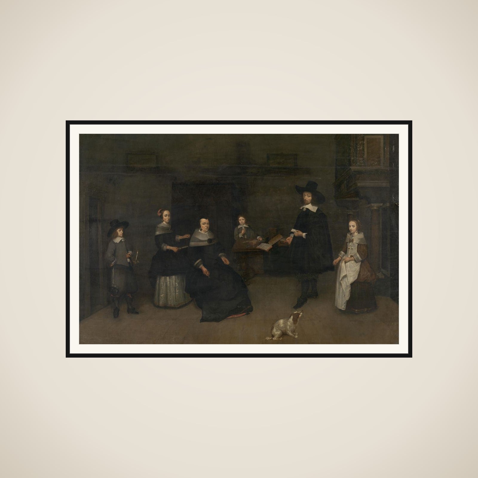 Family scene framed
