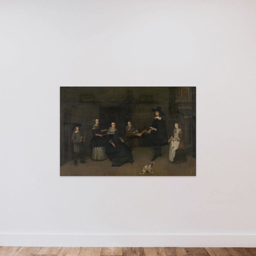 Family scene unframed — shown to scale
