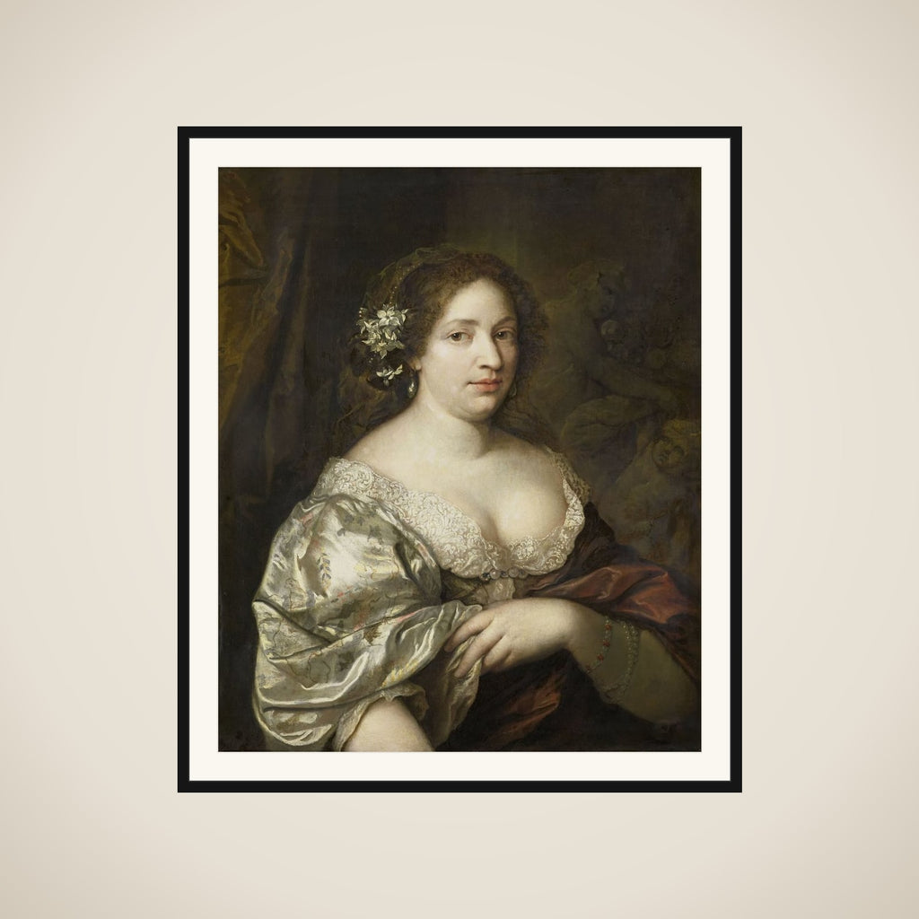 Portrait of Margaretha Godin (d. 1694), wife of the artist framed