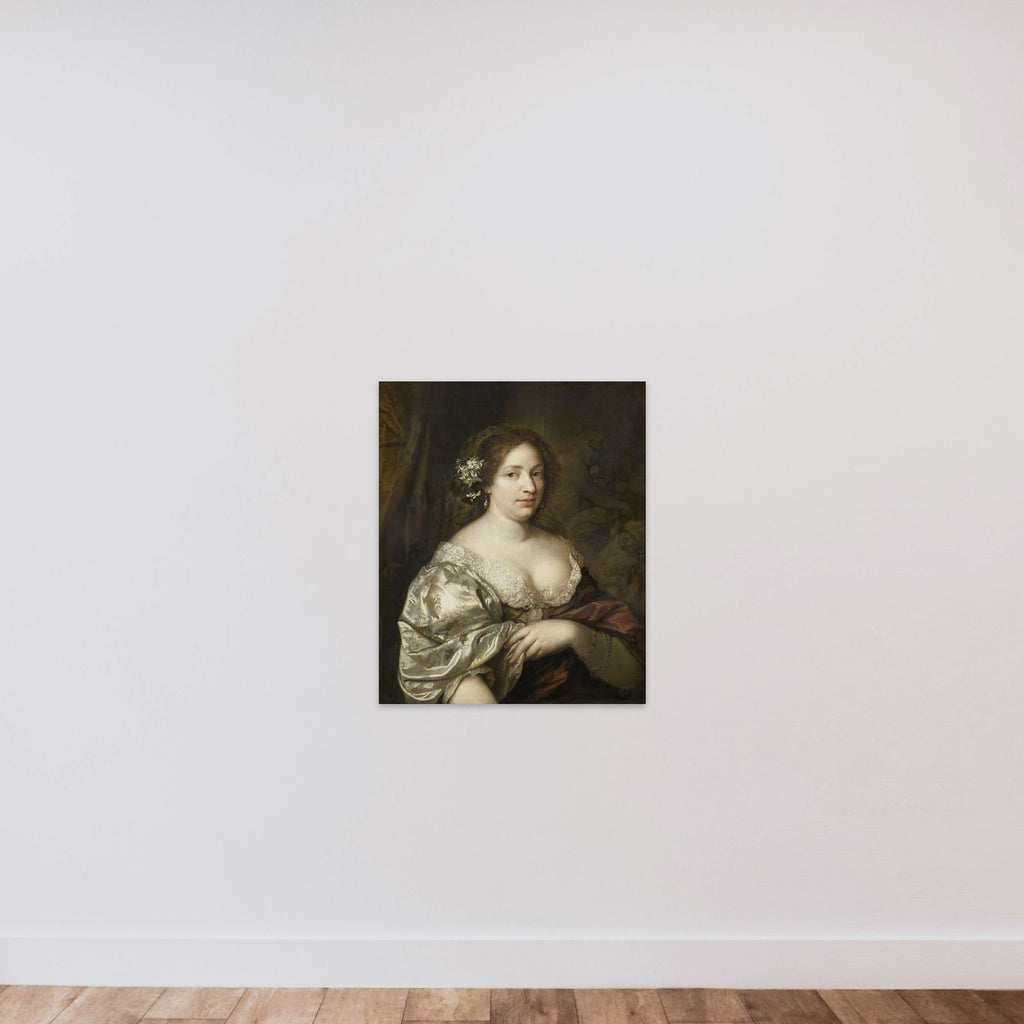 Portrait of Margaretha Godin (d. 1694), wife of the artist unframed — shown to scale