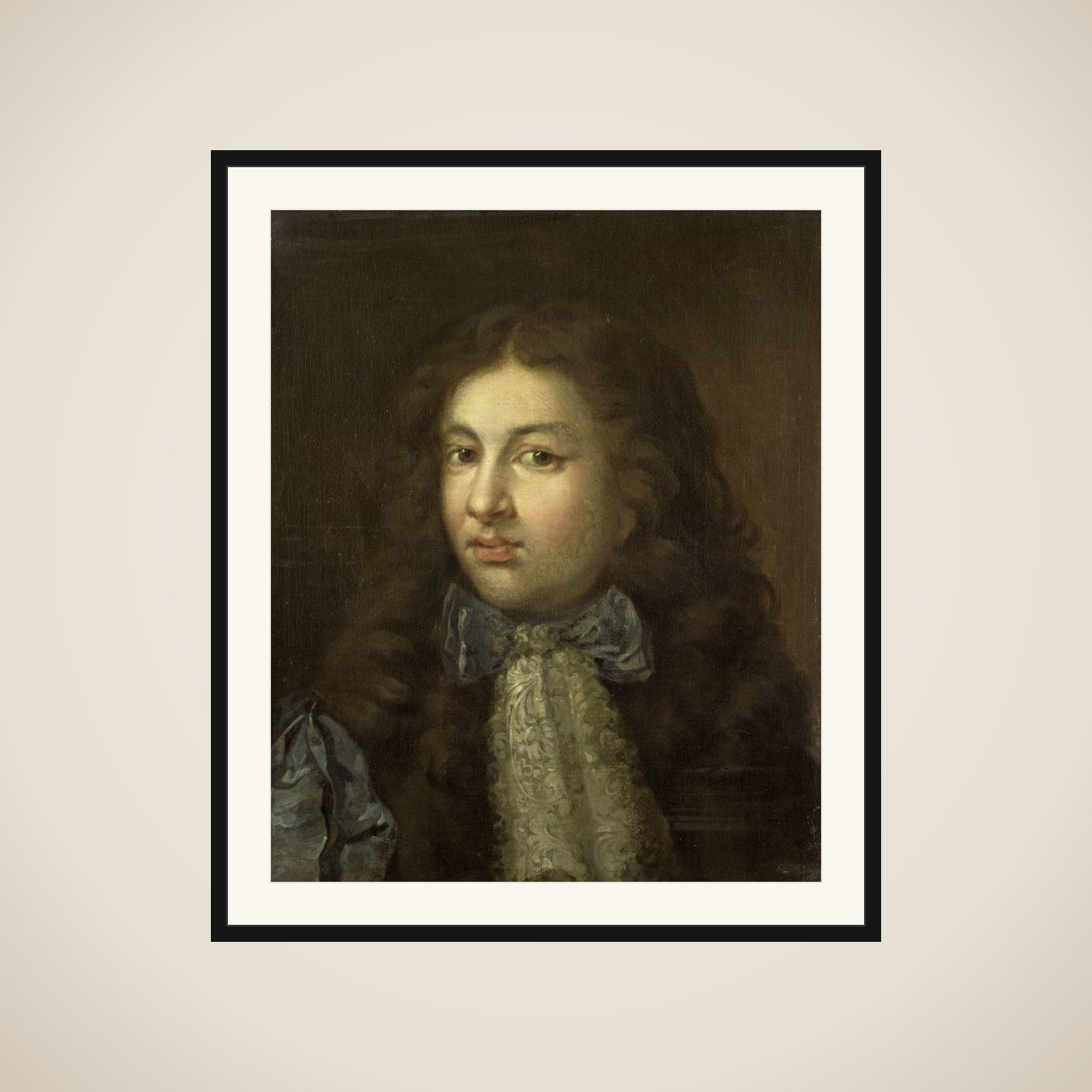 Portrait of Thedoor Netscher (1661-1728), the Artist's Oldest Son framed
