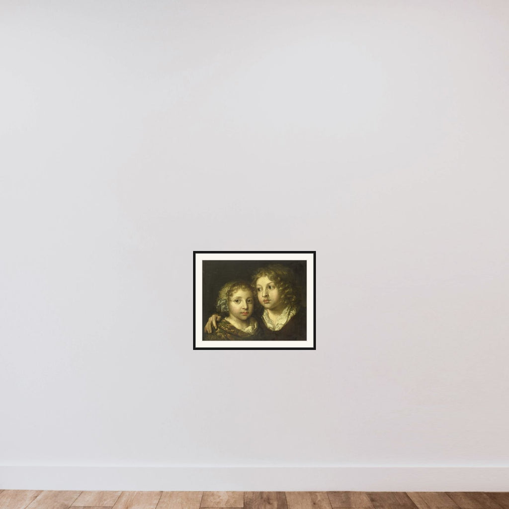 A daughter and a son (Constantijn?) of the artist framed — shown to scale