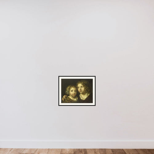 A daughter and a son (Constantijn?) of the artist framed — shown to scale