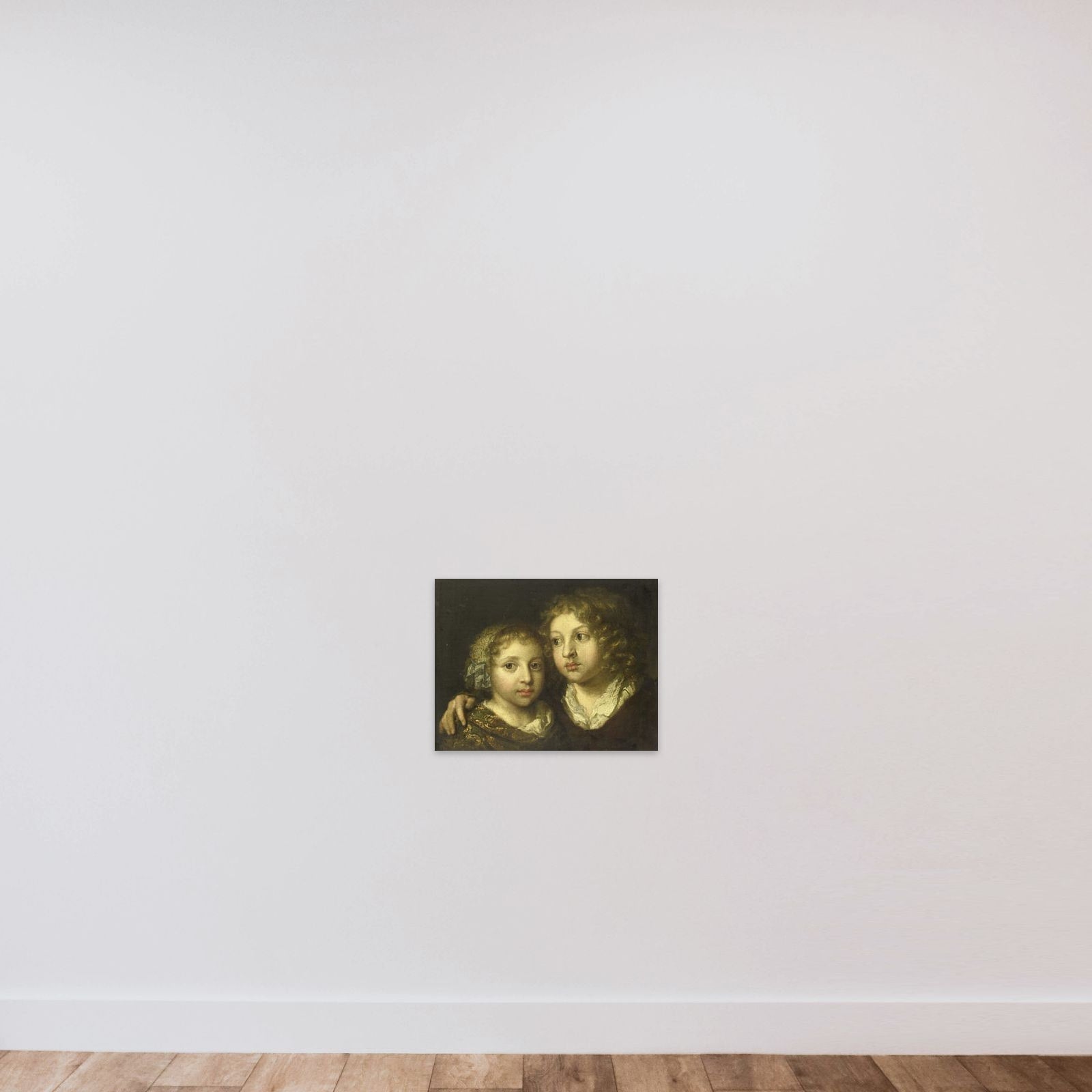 A daughter and a son (Constantijn?) of the artist unframed — shown to scale