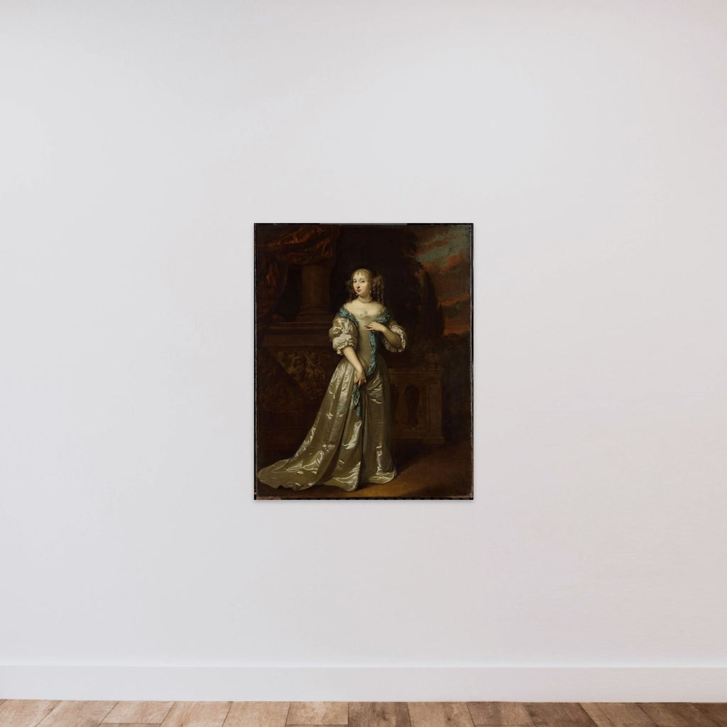 Portrait of Philippina Staunton, Wife of Roelof van Arkel (1632-1709), lord of Broeckhuijsen unframed — shown to scale