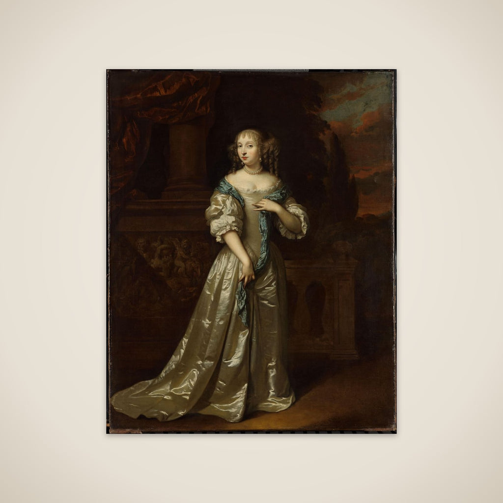 Portrait of Philippina Staunton, Wife of Roelof van Arkel (1632-1709), lord of Broeckhuijsen unframed print