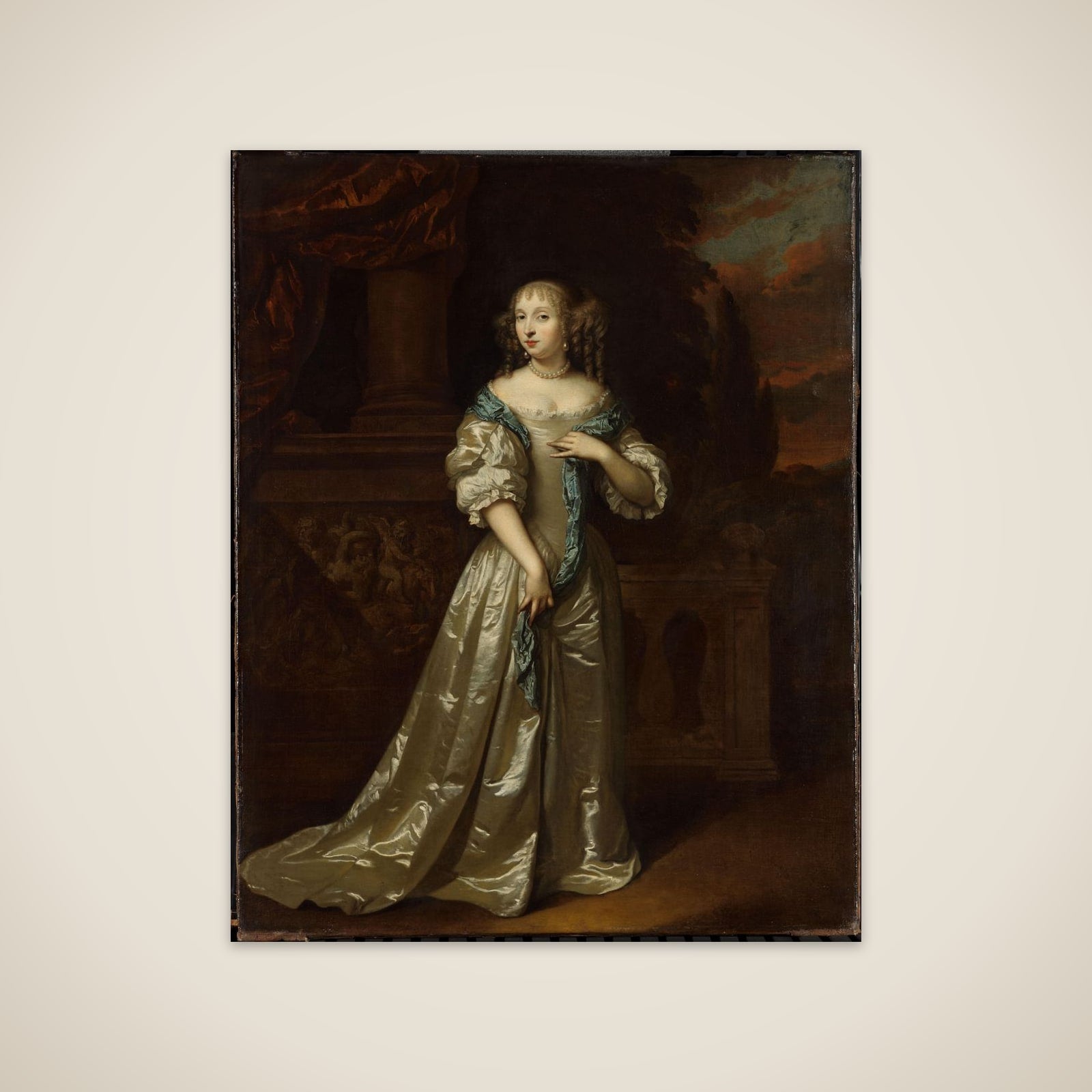 Portrait of Philippina Staunton, Wife of Roelof van Arkel (1632-1709), lord of Broeckhuijsen unframed print