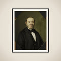 Portrait of Johannes Cornelis van Pappelendam (1810-1884). Artist and Art Dealer. Superintendent of the Van der Hoop Museum framed